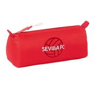 Safta Sevilla FC - Portatodo con Cremallera y Compartimiento, Estuche Infantil, Estuche Niño, Ideal para Niños en Edad Escolar, Cómodo y Versátil, Calidad y Resistencia, 21x7x8 cm, Color Rojo