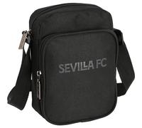 SAFTA - SEVILLA FC "TEEN" Bandolera Pequeña Equipos de Fútbol/Basket - Bandolera Compartimiento principal y Bolsillo frontal con cremallera - Bandolera Ajustable y compartimiento trasero con cierre de