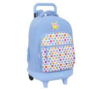Safta Mochila con ruedas Smiley World Joyful - Compacta, extraíble, cómoda y resistente - 33x22x45cm