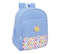 Safta SMILEY WORLD JOYFUL - Mochila Junior, Adaptable Carro, Tejido Reciclable, Ideal para Niños de Diferentes Edades, Cómoda y Versátil, Calidad y Resistencia, 32x12x38 cm