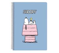 Safta snoopy libreta con espiral - formato cuarto - 80 hojas de papel