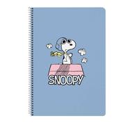 Safta snoopy libreta con espiral - formato folio - 80 hojas de papel 8