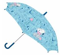 Safta SNOOPY LOVE - Paraguas Manual, 8 Paneles, Varillas Metálicas, Cómodo y Versátil, Calidad y Resistencia, 48 cm, Material Poliéster