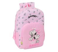 Safta Mochila escolar Snoopy adaptable a carro, ideal para niños, cómoda y resistente
