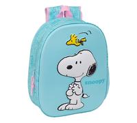 SNOOPY - Mochila Escolar, con Diseño 3D, Ideal para Niños de Diferentes Edades, Cómoda y Versátil, Calidad y Resistencia, 27x10x33 cm