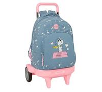 Safta SNOOPY - Mochila Grande con Ruedas, Compact Evolución, Extraíble, Ideal para Niños de Diferentes Edades, Cómoda y Versátil, Calidad y Resistencia, 33x22x45 cm