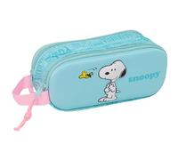 SNOOPY - Portatodo Doble 3D, Estuche Infantil, Estuche Niño, Ideal para Niños en Edad Escolar, Cómodo y Versátil, Calidad y Resistencia, 21x6x8 cm