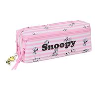 Snoopy - Portatodo Triple Pequeño, Estuche Infantil, Estuche Niño, Ideal para Niños en Edad Escolar, Cómodo y Versátil, Calidad y Resistencia, 22x6x8.5 cm
