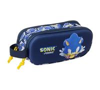 Sonic City - Portatodo Doble 3D, Estuche Infantil, Estuche Niño, Ideal para Niños en Edad Escolar, Cómodo y Versátil, Calidad y Resistencia, 21x6x8 cm