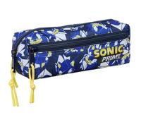 Safta Sonic City - Portatodo Triple Pequeño, Estuche Infantil, Estuche Niño, Ideal para Niños en Edad Escolar, Cómodo y Versátil, Calidad y Resistencia, 22x6x8.5 cm