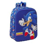 Safta SONIC - Mochila de Guardería 3D de Diferentes Edades, 22x10x27 cm