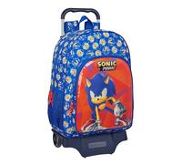 Safta SONIC PRIME - Mochila Escolar con Carro 905, Ideal para Niños de Diferentes Edades, Cómoda y Versátil, Calidad y Resistencia, 33x14x42 cm, Color Azul