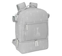 Safta Mochila de accesorios SOPHIE LA GIRAFE MUM reciclado repelente al agua 30x15x43cm Gris piedra