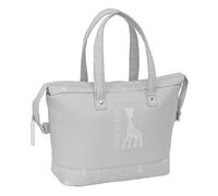 Safta SOPHIE LA GIRAFE MUM - Neceser Grande con Asas, con Material Reciclado, Repelente al Agua, Práctico y Cómodo, Resistente y Versátil, 27x12.5x24.5 cm, Color Gris piedra