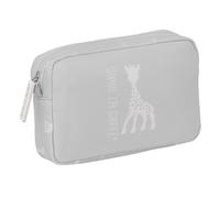 Safta SOPHIE LA GIRAFE MUM - Neceser Pequeño, con Material Reciclado, Repelente al Agua, Práctico y Cómodo, Resistente y Versátil, 20x5.5x13 cm, Color Gris piedra