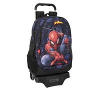 Safta SPIDERMAN ATTACK - Mochila Escolar con Carro, Ideal para Niños de Diferentes Edades, Cómoda y Versátil, Calidad y Resistencia, 33x15x43 cm