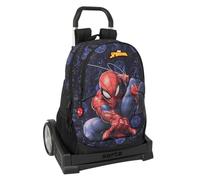 Safta SPIDERMAN ATTACK - Mochila Escolar, Espalda Ergonómica, con Carro Evolution, Ideal para Niños de Diferentes Edades, Cómoda y Versátil, Calidad y Resistencia, 32x16x44 cm