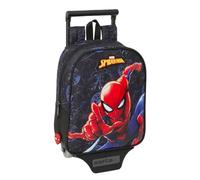 Safta Spiderman Attack - Mochila Guardería con Carro, Ideal para Niños de Diferentes Edades, Cómoda y Versátil, Calidad y Resistencia, 22x10x27 cm