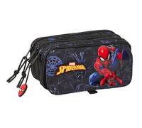 Safta Spiderman Attack - Portatodo Triple Big, Estuche Infantil, Estuche Niño, Ideal para Niños en Edad Escolar, Cómodo y Versátil, Calidad y Resistencia, 21.5x8x10 cm