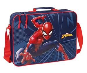 Safta SPIDERMAN - Cartera Extraescolares, Maletín Portatodo, Bandolera, Cómoda y Versátil, Calidad y Resistencia, 38x6x28 cm
