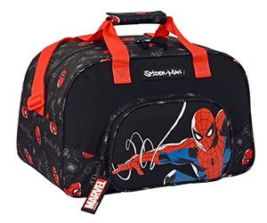 Safta SPIDERMAN Hero - Bolsa de Deporte, Mochila, Ideal para Niños de Diferentes Edades, Cómoda y Versátil, Calidad y Resistencia, 40x23x24 cm, Color Negro