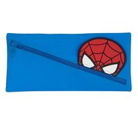 Safta Spiderman - Portatodo Caritas, Estuche Infantil, Estuche Niño, Ideal para Niños en Edad Escolar, Cómodo y Versátil, Calidad y Resistencia, 22x1x11 cm, Color Azul Marino