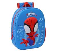 SPIDEY 3D - Mochila Escolar, con Diseño 3D, Adaptable a Carro, Ideal para Niños de Diferentes Edades, Cómoda y Versátil, Calidad y Resistencia, 27x10x33 cm