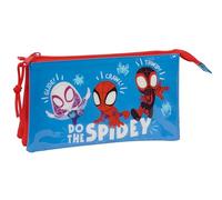 Safta SPIDEY - Portatodo Triple, Estuche Infantil, Estuche Niño, Ideal para Niños en Edad Escolar, Cómodo y Versátil, Calidad y Resistencia, 22x3x12 cm