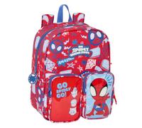 SPIDEY RESCUE - Mochila Guardería, Adaptable a Carro, Fácil Limpieza, Ideal para Niños de Diferentes Edades, Cómoda y Versátil, Calidad y Resistencia, 22x10x27 cm