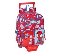 Safta SPIDEY RESCUE - Mochila Guardería con Carro, Ideal para Niños de Diferentes Edades, Cómoda y Versátil, Calidad y Resistencia, 22x10x27 cm