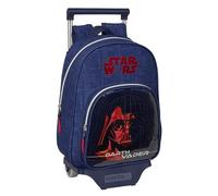 STAR WARS - Mochila Infantil con Carro Safta 705, Ideal para Niños de Diferentes Edades, Cómoda y Versátil, Calidad y Resistencia, 27x10x33 cm