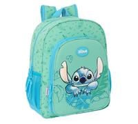 Safta Mochila escolar STITCH ALOHA, adaptable a carro, cómoda y resistente, 32x12x38 cm, turquesa