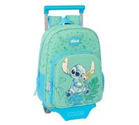 Safta Stitch Aloha - Mochila Infantil con Carro 705 Extraíble, 26 x 11 x 34 cm, Turquesa
