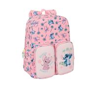 STITCH BEACH - Mochila Infantil, Adaptable a Carro, Fácil Limpieza, Ideal para Niños de Diferentes Edades, Cómoda y Versátil, Calidad y Resistencia, 26x11x34 cm