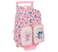 Safta STITCH BEACH - Mochila Infantil con Carro 705, Ideal para Niños de Diferentes Edades, Cómoda y Versátil, Calidad y Resistencia, 26x11x34 cm