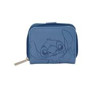 Safta stitch blue monedero con billetera - cierre con iman - compartim