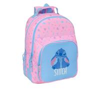 Safta Mochila escolar infantil STITCH BRIGHT - Cómoda, versátil, calidad y resistencia 32x15x42 cm