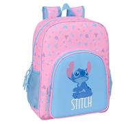Safta STITCH BRIGHT - Mochila Escolar Niño, Mochila Infantil, Adaptable a Carro, Ideal para Niños en Edad Escolar, Cómoda y Versátil, Calidad y Resistencia, 32x12x38 cm