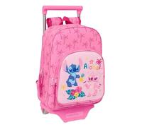 Safta STITCH CHILL - Mochila Infantil con Carro 705, Ideal para Niños de Diferentes Edades, Cómoda y Versátil, Calidad y Resistencia, 26x11x34 cm