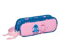 STITCH LILO - Portatodo Doble Niño, Estuche Infantil, Estuche Niño, Ideal para Niños en Edad Escolar, Cómodo y Versátil, Calidad y Resistencia, 21x6x8 cm