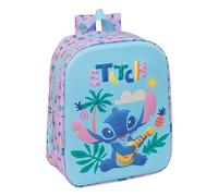 Safta STITCH - Mochila de Guardería 3D, Fácil Limpieza, Ideal para Niños de Diferentes Edades, Cómoda y Versátil, Calidad y Resistencia, 22x10x27 cm