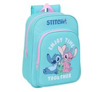 Safta Mochila escolar infantil STITCH – Animada, adaptable a carro, cómoda y resistente, 26x11x34 cm
