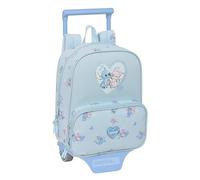 Safta STITCH - Mochila Guardería con Carro, Ideal para Niños de Diferentes Edades, Cómoda y Versátil, Calidad y Resistencia, 22x10x27 cm