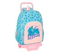 Mochila Escolar STITCH Ohana, Grande 42 cm. Con Carro