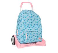 STITCH OHANA - Mochila Escolar 775, Espalda Ergonómica, con Carro Safta Evolution, Ideal para Niños de Diferentes Edades, Cómoda y Versátil, Calidad y Resistencia, 31x13x43 cm