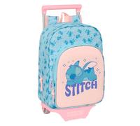 STITCH OHANA - Mochila Infantil con Carro Safta 705, Ideal para Niños de Diferentes Edades, Cómoda y Versátil, Calidad y Resistencia, 26x11x34 cm