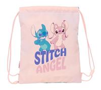 Safta stitch ohana - mochila saco plano junior, mochila, ideal para ni