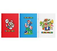 Safta SUPER MARIO - Libreta Grapada A4 Pauta MM5, Libreta, Cuaderno Escolar, 21x29.7 cm