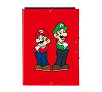 Safta SUPER MARIO MAMMA MIA - Carpeta Folio con 3 Solapas, Ideal para Niños de Diferentes Edades, Cómoda y Versátil, Calidad y Resistencia, 26x36.5 cm