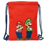 SUPER MARIO MAMMA MIA - Mochila Saco Plano Junior, Mochila, Ideal para Niños de Diferentes Edades, Cómoda y Versátil, Calidad y Resistencia, 26x34 cm